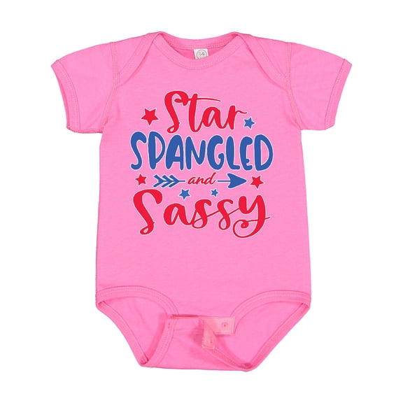 Inktastic 4th of July Star Spangled and Sassy with Arrow and Stars Boys or Girls Baby Bodysuit
