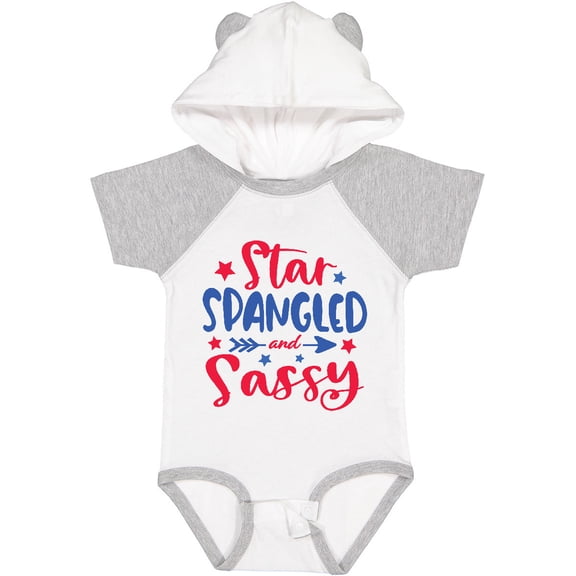 Inktastic 4th of July Star Spangled and Sassy with Arrow and Stars Boys or Girls Baby Bodysuit