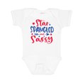 thumbnail image 1 of Inktastic 4th of July Star Spangled and Sassy with Arrow and Stars Boys or Girls Baby Bodysuit, 1 of 5