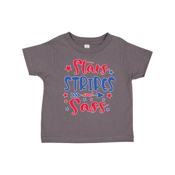 Inktastic 4th of July Stars Stripes and Sass Blue and Red Stars Girls Toddler T-Shirt