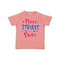 thumbnail image 1 of Inktastic 4th of July Stars Stripes and Sass Blue and Red Stars Girls Toddler T-Shirt, 1 of 5