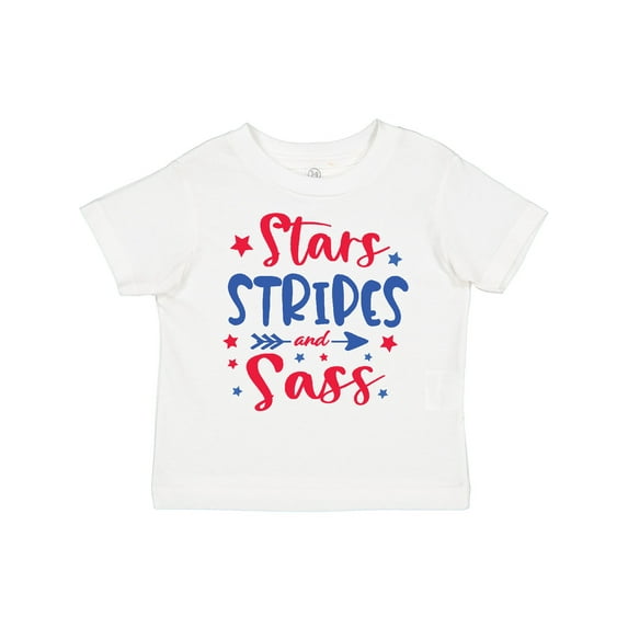 Inktastic 4th of July Stars Stripes and Sass Blue and Red Stars Girls Toddler T-Shirt