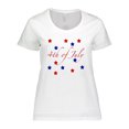 thumbnail image 1 of Inktastic 4th of July Stars Women's Plus Size T-Shirt, 1 of 5