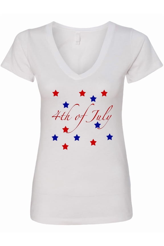 4th of July Stars Women's V-Neck T-Shirt