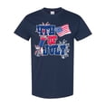 thumbnail image 1 of Inktastic 4th of July with Fireworks American Flag and Rocket T-Shirt, 1 of 5