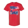 thumbnail image 1 of Inktastic 4th of July with Fireworks American Flag and Rocket T-Shirt, 1 of 5
