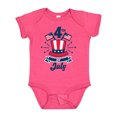 thumbnail image 1 of Inktastic 4th of July with Hat Flags and Stars Boys or Girls Baby Bodysuit, 1 of 4