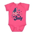 thumbnail image 1 of Inktastic 4th of July with Striped Stars Boys or Girls Baby Bodysuit, 1 of 5