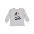 thumbnail image 1 of Inktastic 4th of July with Striped Stars Boys or Girls Long Sleeve Toddler T-Shirt, 1 of 5