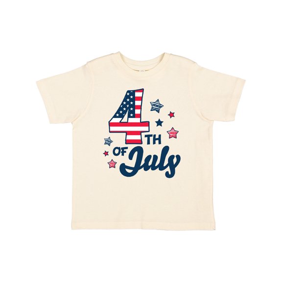Inktastic 4th of July with Striped Stars Boys or Girls Toddler T-Shirt