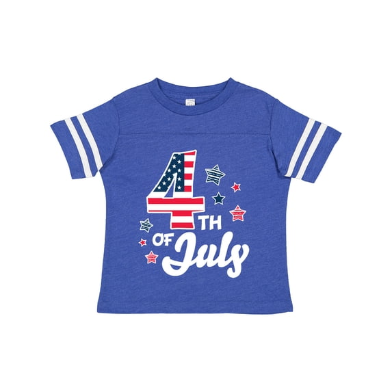 Inktastic 4th of July with Striped Stars Boys or Girls Toddler T-Shirt