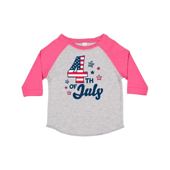 Inktastic 4th of July with Striped Stars Boys or Girls Toddler T-Shirt