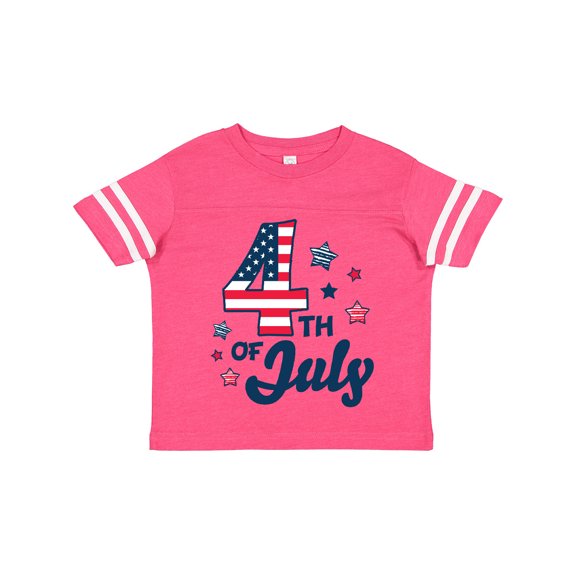 Inktastic 4th of July with Striped Stars Boys or Girls Toddler T-Shirt