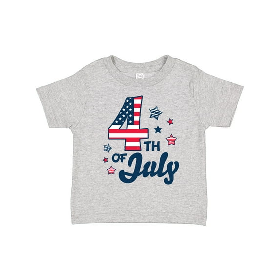 Inktastic 4th of July with Striped Stars Boys or Girls Toddler T-Shirt