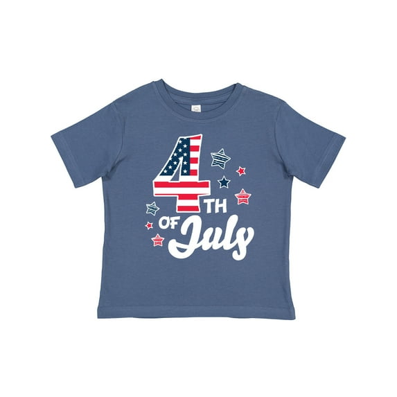 Inktastic 4th of July with Striped Stars Boys or Girls Toddler T-Shirt