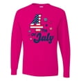 thumbnail image 1 of Inktastic 4th of July with Striped Stars Long Sleeve T-Shirt, 1 of 5