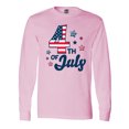 thumbnail image 1 of Inktastic 4th of July with Striped Stars Long Sleeve T-Shirt, 1 of 5