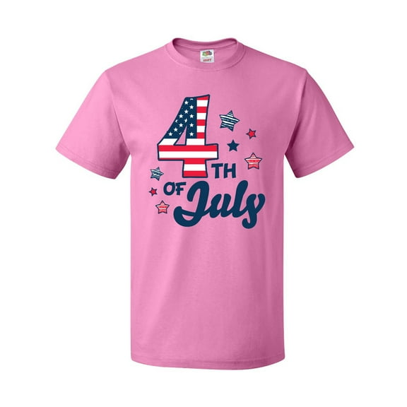 Inktastic 4th of July with Striped Stars T-Shirt