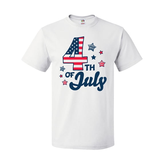 Inktastic 4th of July with Striped Stars T-Shirt