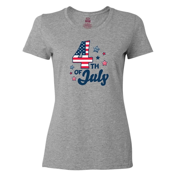 Inktastic 4th of July with Striped Stars Women's T-Shirt