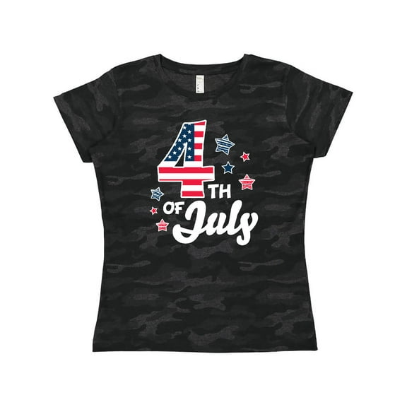Inktastic 4th of July with Striped Stars Women's T-Shirt
