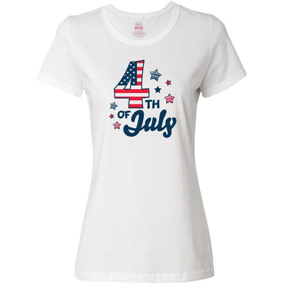 Inktastic 4th of July with Striped Stars Women's T-Shirt