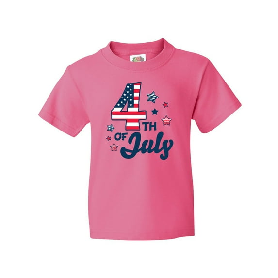 Inktastic 4th of July with Striped Stars Youth T-Shirt