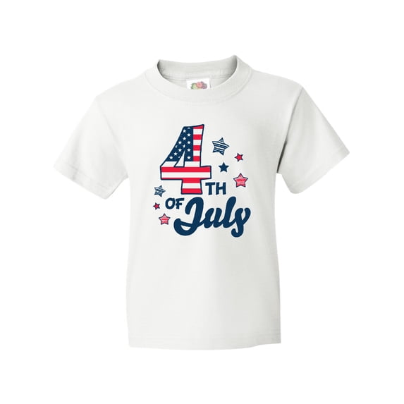 Inktastic 4th of July with Striped Stars Youth T-Shirt