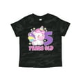 thumbnail image 1 of Inktastic 5 Years Old with Cute Unicorn Birthday Girls Toddler T-Shirt, 1 of 5