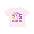 thumbnail image 1 of Inktastic 5 Years Old with Cute Unicorn Birthday Girls Toddler T-Shirt, 1 of 5