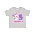 thumbnail image 1 of Inktastic 5 Years Old with Cute Unicorn Birthday Girls Toddler T-Shirt, 1 of 5
