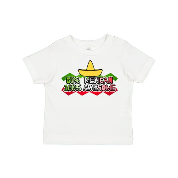 Inktastic 50% Mexican 100% Awesome Boys or Girls Toddler T-Shirt