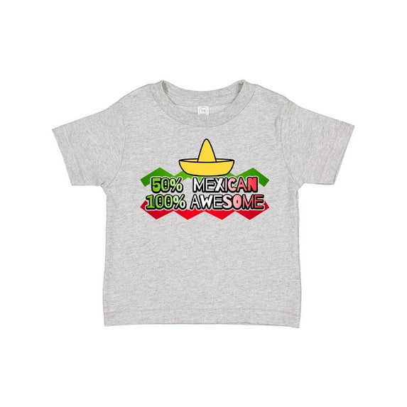 Inktastic 50% Mexican 100% Awesome Boys or Girls Toddler T-Shirt