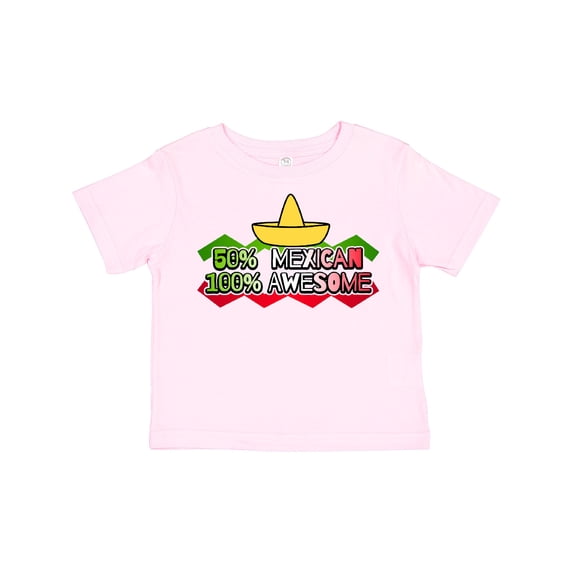 Inktastic 50% Mexican 100% Awesome Boys or Girls Toddler T-Shirt