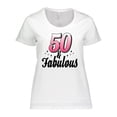 thumbnail image 1 of Inktastic 50 and Fabulous with Sparkles Women's Plus Size T-Shirt, 1 of 5