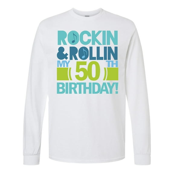 Inktastic 50th Birthday Rock N Roll Long Sleeve T-Shirt