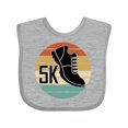 thumbnail image 1 of Inktastic 5K Race Running Retro Sunset Runner Boys or Girls Baby Bib, 1 of 3