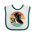 thumbnail image 1 of Inktastic 5k Race Running Retro Sunset Runner Boys or Girls Baby Bib, 1 of 4