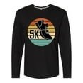 thumbnail image 1 of Inktastic 5K Race Running Retro Sunset Runner Long Sleeve T-Shirt, 1 of 5