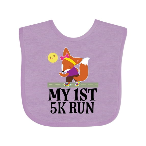 Inktastic 5K Run First Race Fitness Running Girls Baby Bib