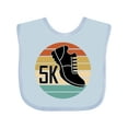 thumbnail image 1 of Inktastic 5k Race Running Retro Sunset Runner Boys or Girls Baby Bib, 1 of 4