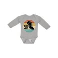 thumbnail image 1 of Inktastic 5k Race Running Retro Sunset Runner Boys or Girls Long Sleeve Baby Bodysuit, 1 of 5
