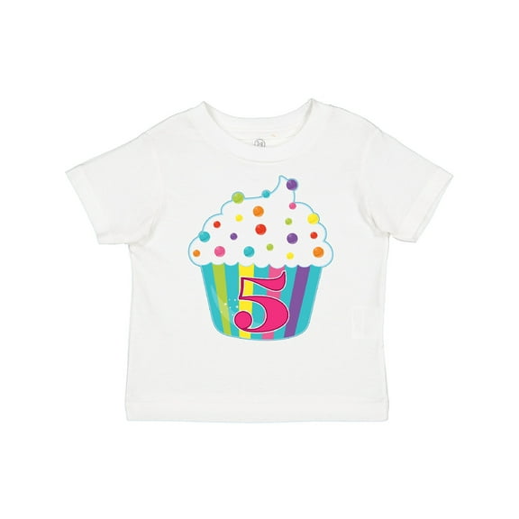 Inktastic 5th Birthday Cupcake Boys or Girls Toddler T-Shirt