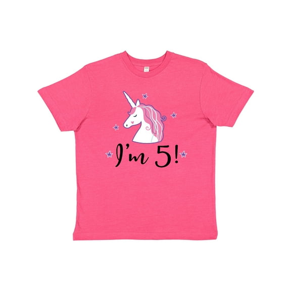 Inktastic 5th Birthday Cute Unicorn Youth T-Shirt