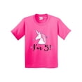 thumbnail image 1 of Inktastic 5th Birthday Cute Unicorn Youth T-Shirt, 1 of 5