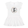thumbnail image 1 of Inktastic 5th Birthday Flowered Wreath 5 Year Old Girl Girls Toddler Dress, 1 of 5