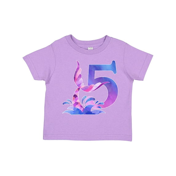 Inktastic 5th Birthday Mermaid Tail Boys or Girls Toddler T-Shirt