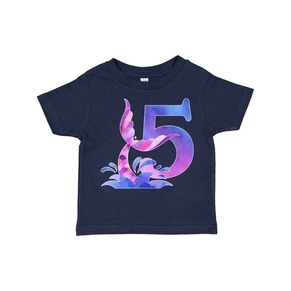 Inktastic 5th Birthday Mermaid Tail Boys or Girls Toddler T-Shirt