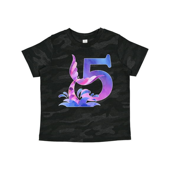 Inktastic 5th Birthday Mermaid Tail Boys or Girls Toddler T-Shirt