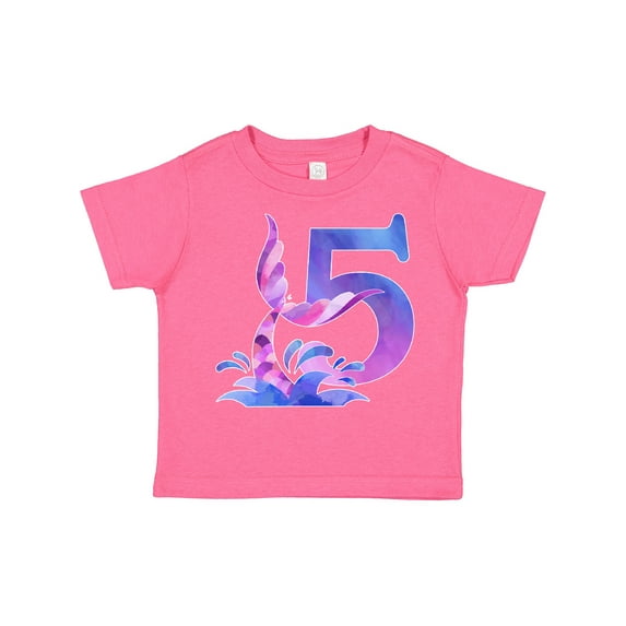 Inktastic 5th Birthday Mermaid Tail Boys or Girls Toddler T-Shirt
